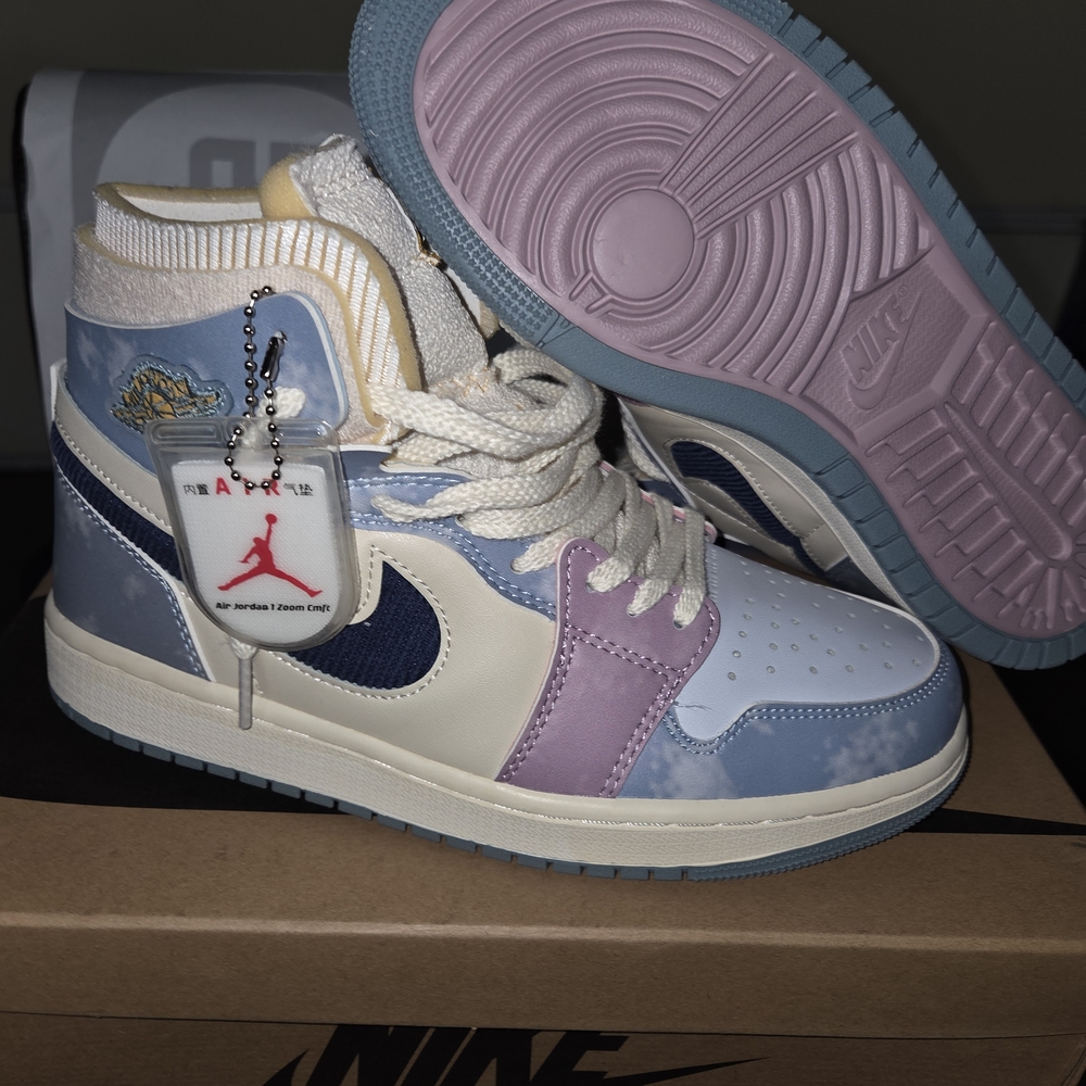 Jordan 1 High Zoom Air CMFT "Celestine Blue" High-Top Sneakers